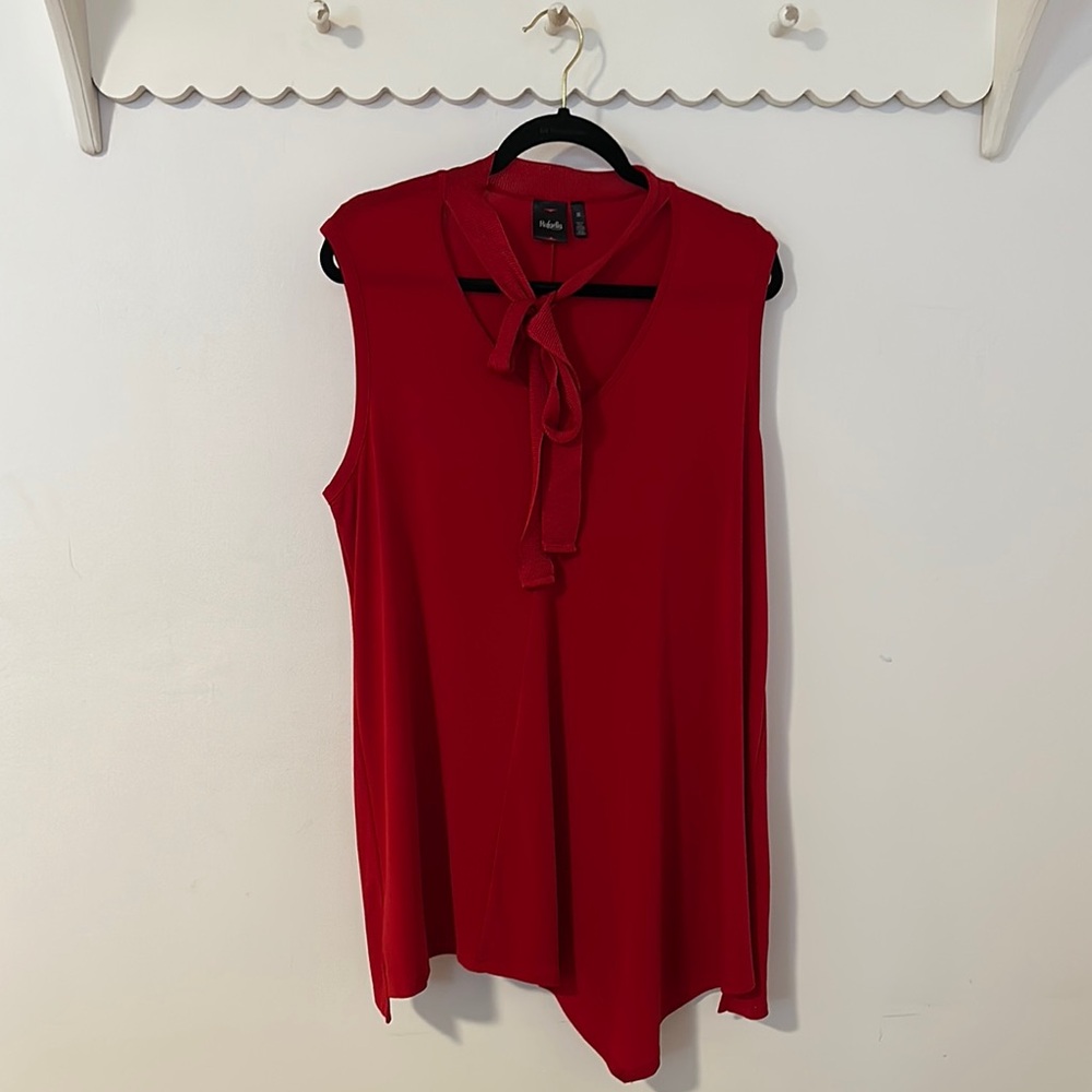 Chic Red Sleeveless Top by rafaella 1X